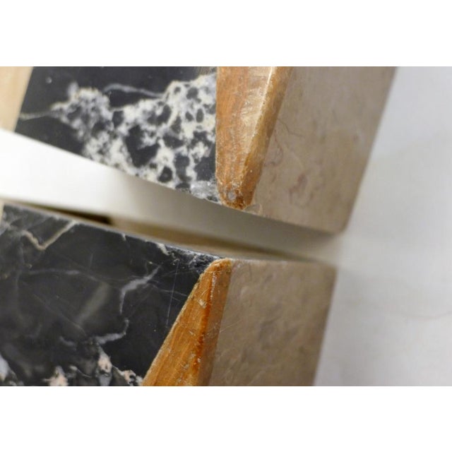 Art Deco Bookends in Marble and Onyx Block, 1930s, Set of 2 For Sale - Image 9 of 13