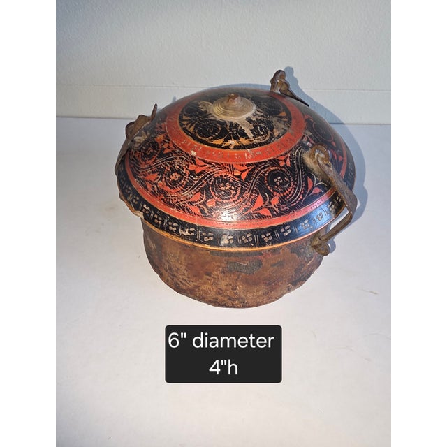 1900 - 1909 Antique Spice Storage Box From India For Sale - Image 5 of 10