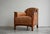 Vintage Art Deco Chair in Oak and Cognac Leather, 1980s For Sale - Image 9 of 14