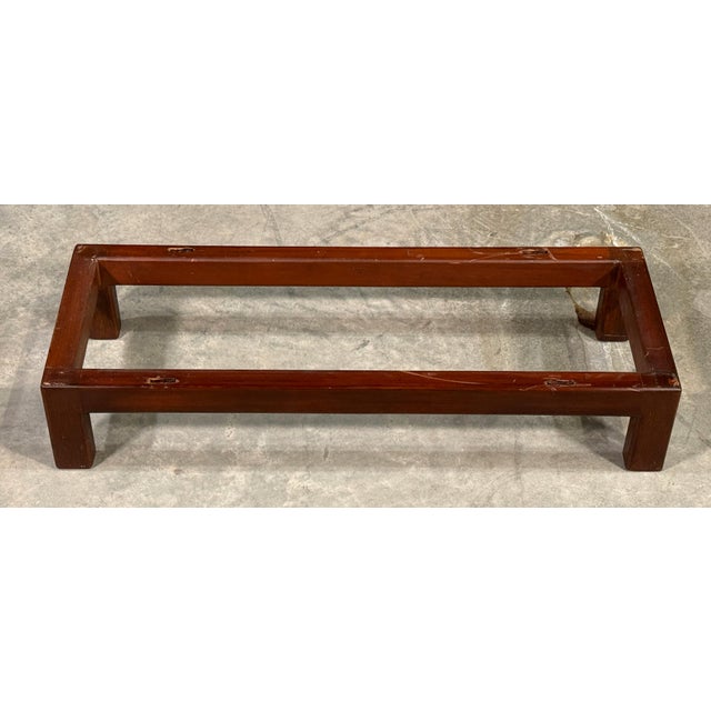 Vintage Chinese Rosewood Two Door Glass Curio Cabinet / Vitrine Etagere For Sale - Image 14 of 14