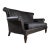 Modern Loom Noir Infinite High-Back Black Leather Sofa With Scroll Arms For Sale - Image 3 of 10