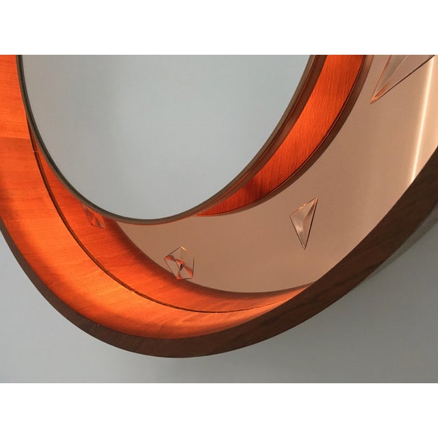Vintage Wall Mirror attributed to Guglielmo Ulrich attributed to Fontana Arte, Italy, 1950s For Sale - Image 9 of 12