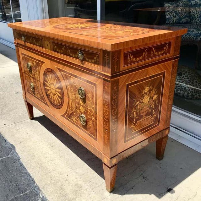1950s Classical Italian Inlaid Commode | Chairish