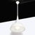 1950s Mid Century Modern White Enamel and Holophane Glass Diffuser Pendant by Mathieu Matégot For Sale - Image 5 of 18