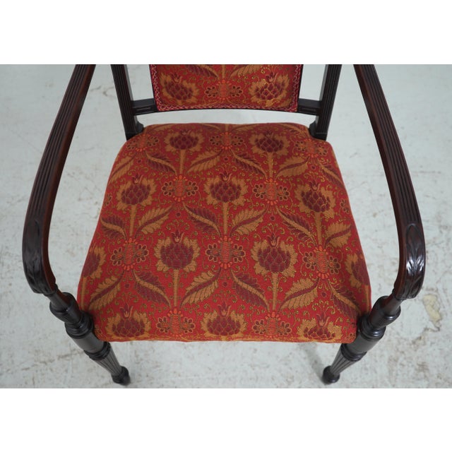 Pair Antique 19th Century English Sheraton Mahogany Armchairs For Sale - Image 11 of 18