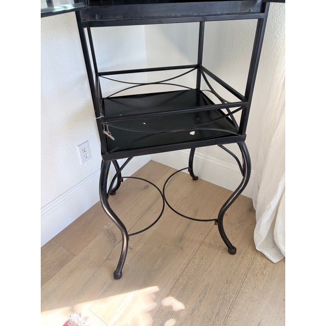 Gothic Late 19th Century Tall Gothic Cathedral-Style Iron & Glass Terrarium Vitrine on Stand For Sale - Image 3 of 11