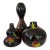 1970s Set of Three MCM Tutti Frutti Murano-Style Handblown Art Glass Vases For Sale
