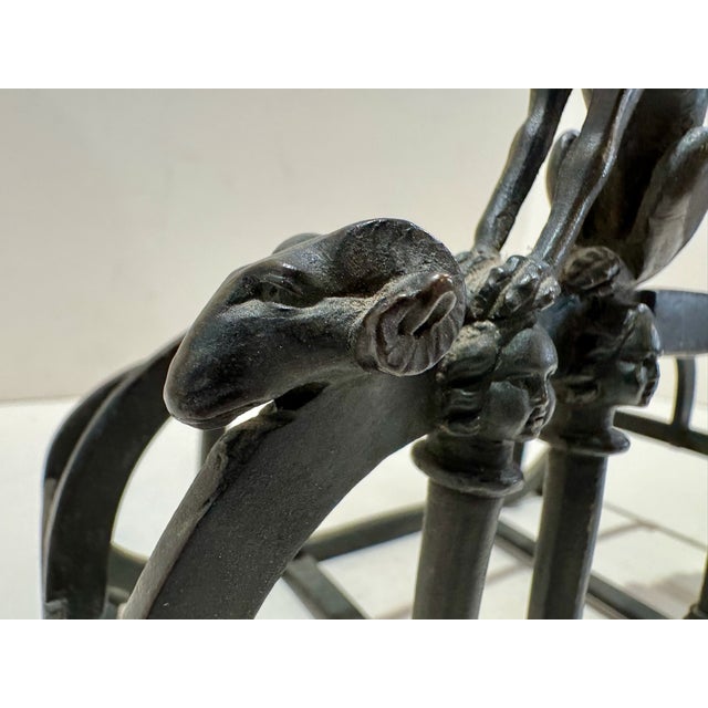 Early 20th Century Antique Greyhound Figural Letter Holder Desk Organizer Mail Sorter For Sale - Image 5 of 10