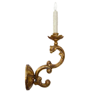 Verochio Itallian Gilt-Wood Light Sconce by Randy Esada