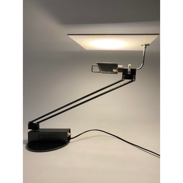 Postmodern W. O. Table Lamp by Sacha Ketoff for Aluminor, France, 1985 For Sale - Image 11 of 18