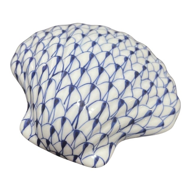 Andrea by Sadek Hand Painted Ceramic Shell For Sale