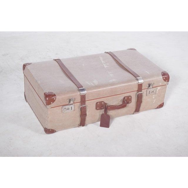 Metal Mid-Century Modern Travelling Bag with Leather, 1950s For Sale - Image 7 of 13