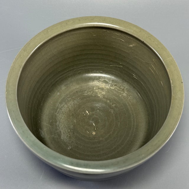 Chinese Vintage‑Style Chinese Longquan Celadon Tripod Censer For Sale - Image 3 of 8