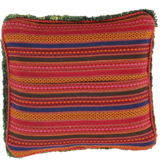 This Gabbeh pillow is made of high-quality LAMBS WOOL The piece was crafted with good workmanship. The word “Gabbeh”...
