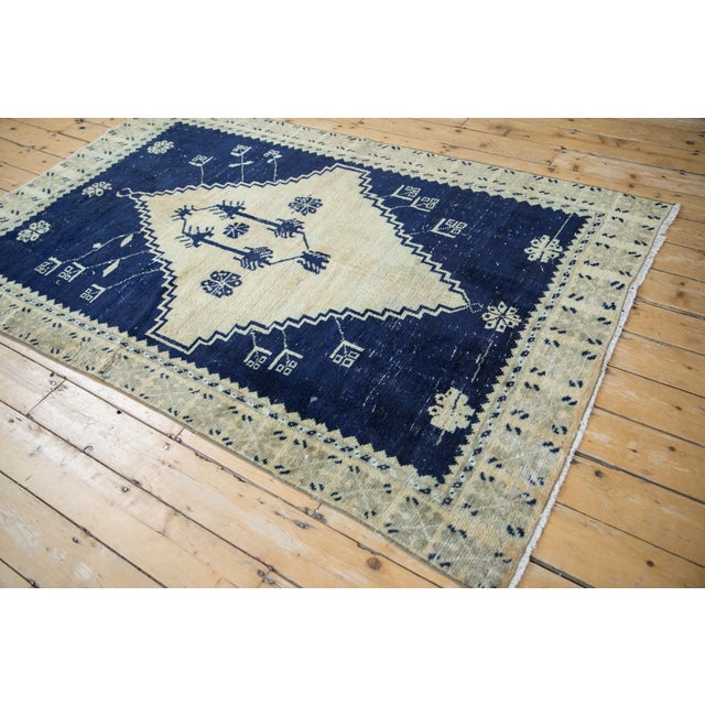 Vintage Distressed Oushak Rug - 4'9" X 7'5" For Sale - Image 9 of 11