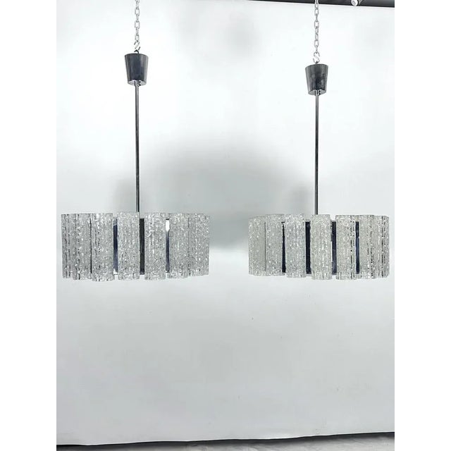 Mid-Century Murano Glass Element Ceiling Lights, Italy, 1960s, Set of 2 For Sale - Image 7 of 12