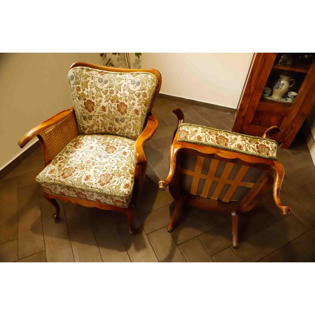 German Chippendale Cane Armchairs by Adolf Wrenger, 1960s, Set of 2 For Sale - Image 12 of 18