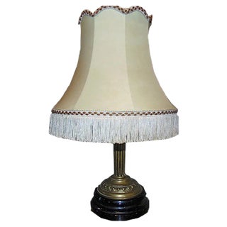 Art Deco Brass Table Lamp, 1940s For Sale