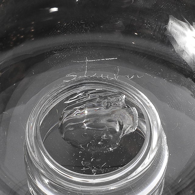 Pair of Mid-Century Modernist Footed Tazas Signed Steuben For Sale - Image 14 of 14