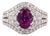 2.40 Carat No Heat Purple Sapphire & Diamond Gold Cocktail Ring, Size 7.25 For Sale