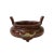 Wood Chinese Zen Oriental Round Wood Ding Shape Incense Display For Sale - Image 7 of 7