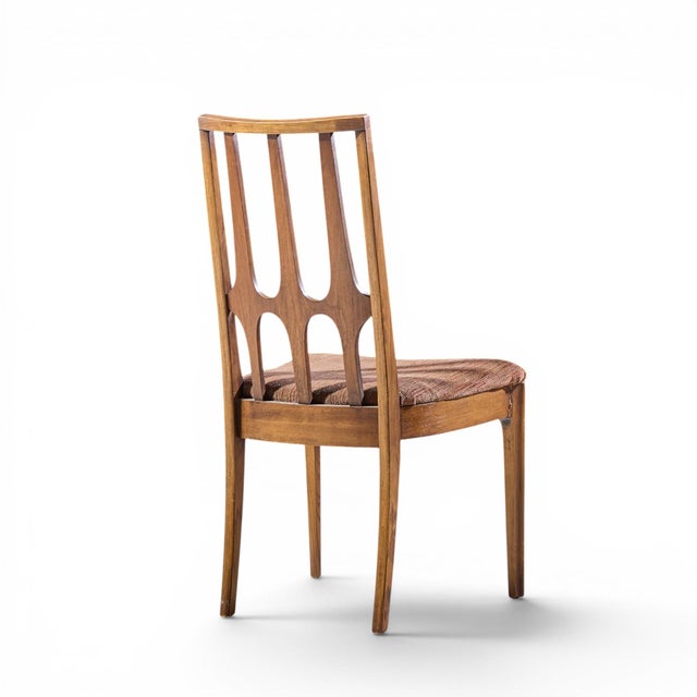Wood Broyhill Brasilia Mid Century Walnut Side Dining Chair For Sale - Image 7 of 9