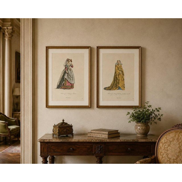 European School, Costume of Padua and Siena, 1749, Engraving, Set of 2 For Sale - Image 3 of 9