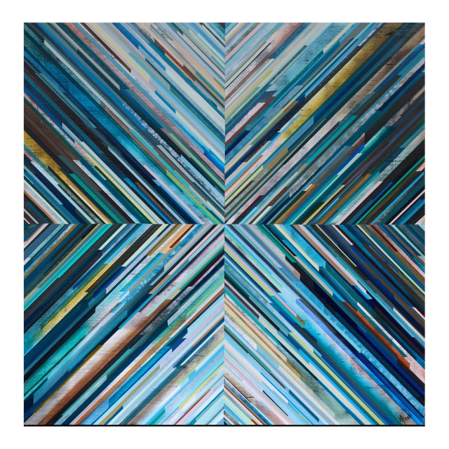 Contemporary Painting "Blue Hue" by Mary Crane Nutter For Sale