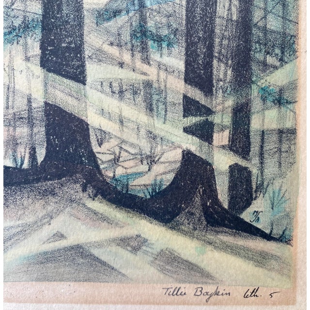 1950s Tillie Boykin Pines Lithograh For Sale - Image 4 of 5