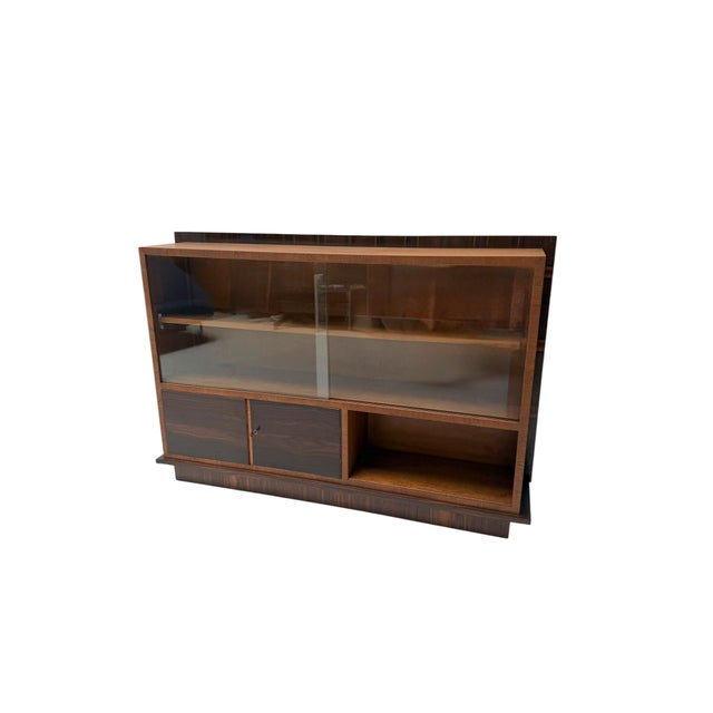Dutch Art Deco Bookcase in Oak and Macassar Ebony, 1930s For Sale - Image 11 of 11