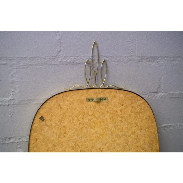 Gold Large German Brass Mirror from Gebrüder Schöninger München, 1950s For Sale - Image 8 of 10