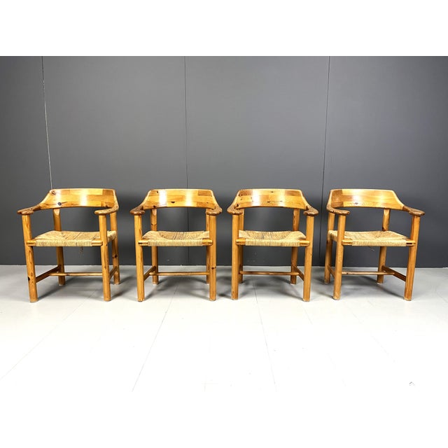 Pine Wood Dining Chairs by Hirtshals Savvaerk attributed to Rainer Daumiller, 1970s, Set of 4 For Sale - Image 12 of 12
