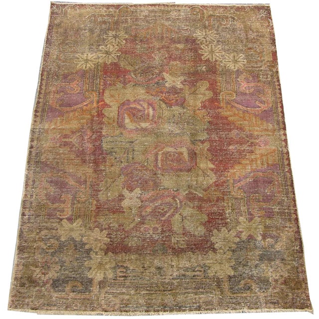 Late 19th Century Late 19th Century Mid-19th Century Khotan Samarkand Rug For Sale - Image 5 of 5