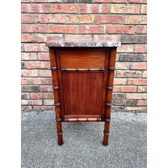 19th Century 19th Century French Faux Bamboo Cabinet For Sale - Image 5 of 9