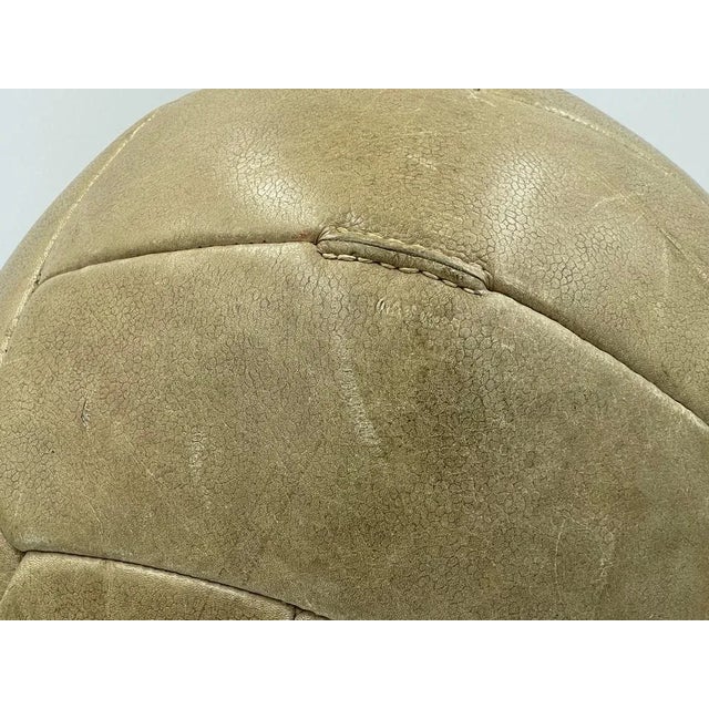 1930s Leather Medicine Ball, Czechoslovakia, 1930s For Sale - Image 5 of 8