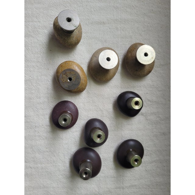 1990s 90's Rock Cabinet Knobs - Set of 9 For Sale - Image 5 of 8