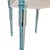 Mid 20th Century French Louis XVI Style Blue Painted Footstools With Brass Accents & Polka Dot Cut Velvet - A Pair For Sale In San Diego - Image 6 of 18
