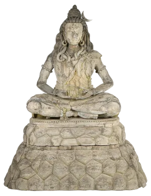 Large Shiva Sculpture in Wood