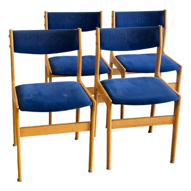 1960s Danish Modern Dining Chairs, Attributed to Erik Buch for Anderstrup Møbler - Set of 4 For Sale