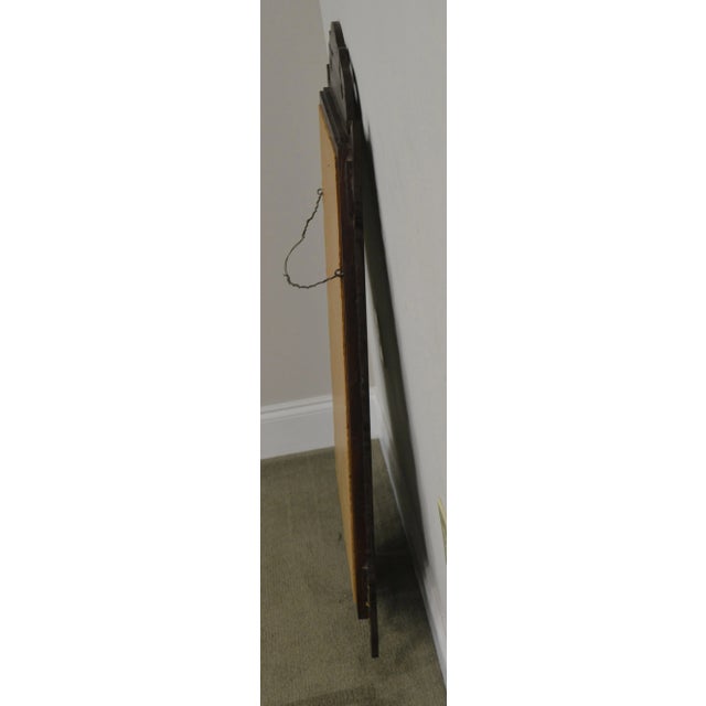 Chippendale Style Vintage Hand Carved Shell Top Mirror For Sale In Philadelphia - Image 6 of 13