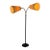 Metal Floor Lamp With Dual Textured Shades Mid-Century Modern 1950s For Sale