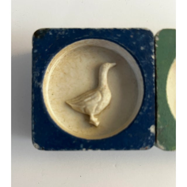 Fantastic antique French flea market find. A set of stone animal molds for cookies or butter. Goose, lamb and rabbit....