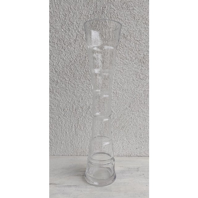 Glass Tubular Vase by Olle Brozen for Kosta Boda, 1980s For Sale - Image 7 of 7