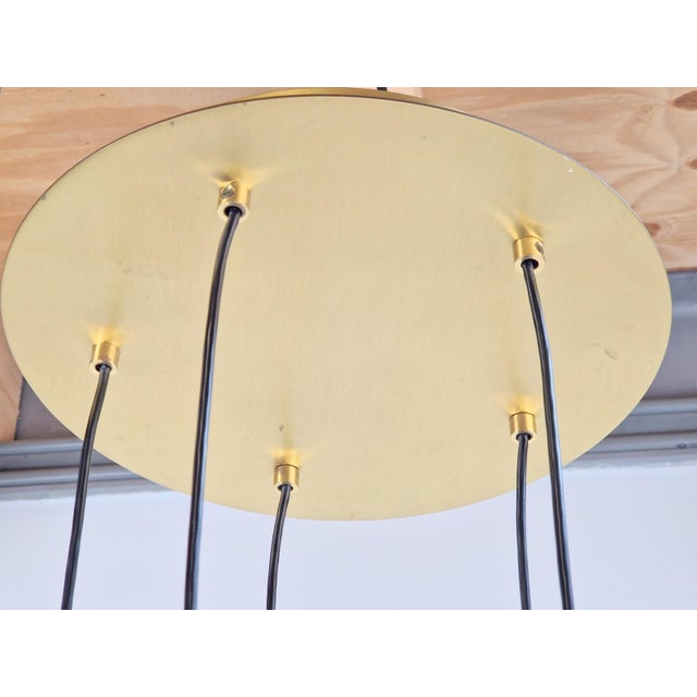 Glass and Brass Cascade Pendant Lamp by Schmidt Leuchten, 1970s For Sale - Image 13 of 14