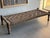 A Rope Work Coffee Table / Day bed with lovely dry faded patina on turned legs. The stiffly roped and patterned surface...