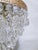 Metal Vintage Multi-Tier Crystal Waterfall Chandelier With Ornate Brass Rim For Sale - Image 7 of 9