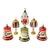 1950s West German Mercury Glass Christmas Ornaments – Bells, Lamps & Mrs. Claus – Set of 6 For Sale