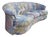 1990 Postmodern Kagan Style Biomorphic Kidney Bean Shaped Curved Platform Carson’s Sofa For Sale