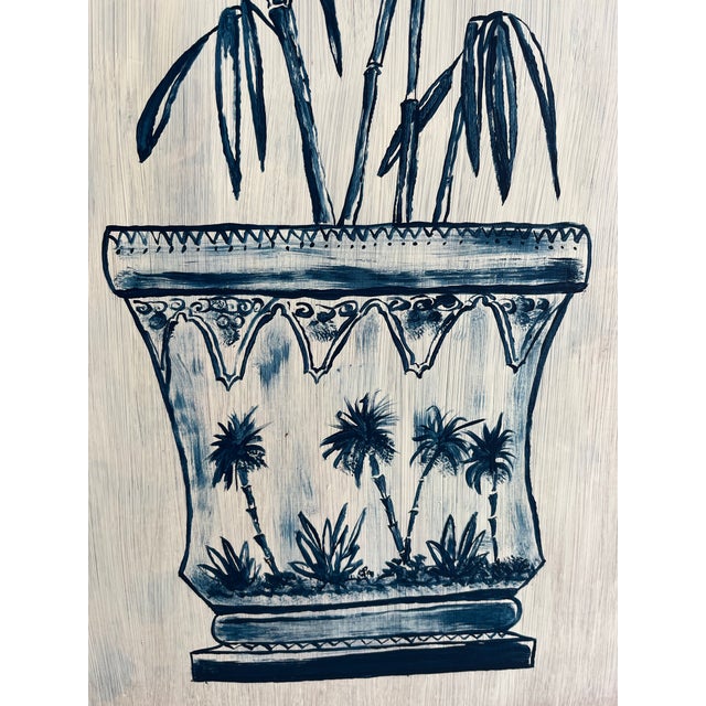 Hand Painted Chinoiserie Panel For Sale - Image 6 of 8