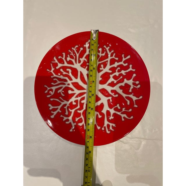 Kim Seybert Kim Seybert Melamine Coral Salad Plates - Set of 6 For Sale - Image 4 of 5